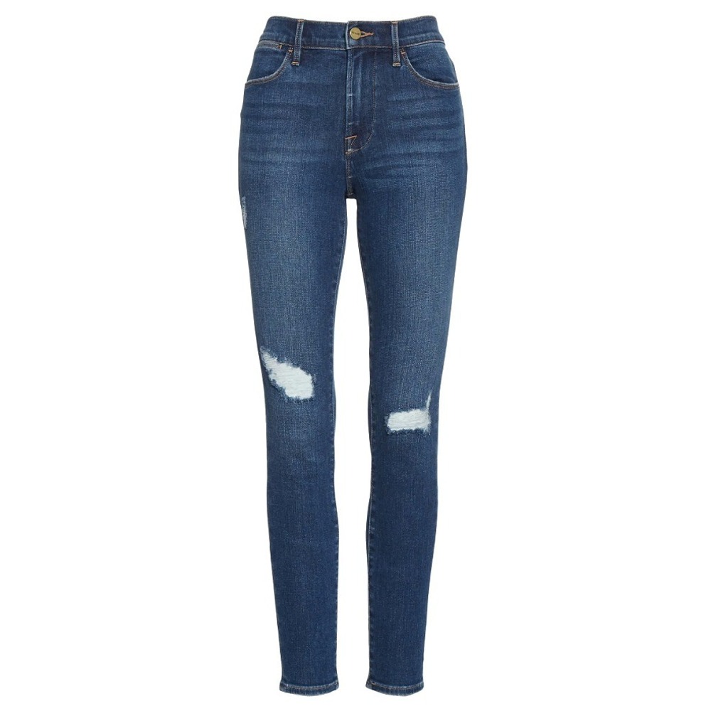 2/$20 FRAME Le High Skinny Ankle Distressed Jeans in Clyde Size‎ 27
